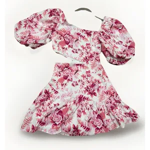 Hello Molly Sweetest Kind Pink Floral Cut Out Mini Dress size XS NWOT thumbnail 2