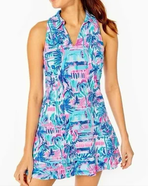 Lily Pulitzer Dania Luxletic Tennis Dress Ravello Blue Size XL thumbnail 1