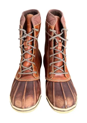 LL Bean‎ Tek 2.5 Leather Duck Boots Brown Waterproof Lace Up Women SiE 7.5 thumbnail 1