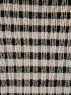 Maeve Anthropologie Sweater Large Fitted Stretch Plaid Cowl Neck Brown Black thumbnail 13