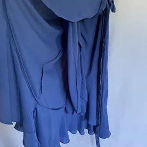 Lulus blue wraparound spaghetti strap flowy summer dress‎ elegant style dramatic thumbnail 5