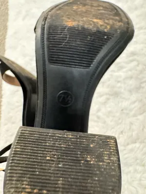 A New Day Black Faux Suede Heels Size 7.5 thumbnail 6