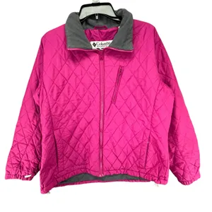 Columbia Vertex Core Interchange Jacket Womens L Pink Quilted Full Zip‎ Outdoors thumbnail 1