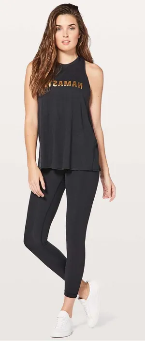 Lululemon All Tied Up Tank Top Expression black yoga Pilates gym training active thumbnail 1