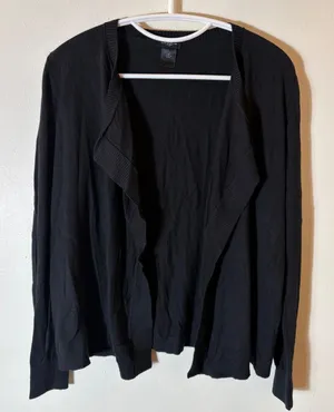 Ann Taylor Black Open Front Cardigan‎ Size Medium thumbnail 1