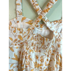 Anthropologie Maeve Floral Sweetheart Mini Dress criss-cross back, size XL thumbnail 6