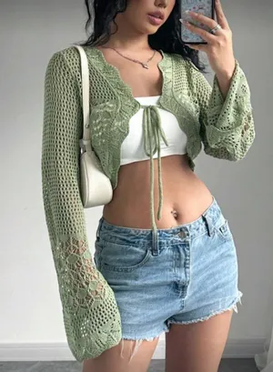 Cropped knit cardigan SHEIN  thumbnail 1