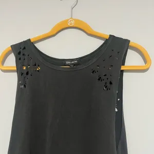 Billabong Dark Gray eyelet back mini dress tunic thumbnail 7