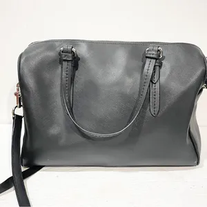 Coach Crossgrain Carryall Satchel Zip top Closure Double Handle Purse Bag‎ Black thumbnail 9