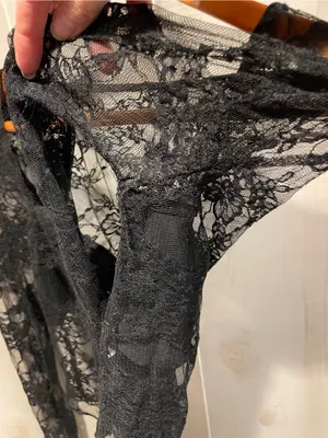 Source Unknown Cute black lace crop long sleeve sweetheart neck distressed top goth costume thumbnail 4