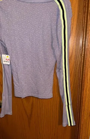 Free People Light Purple Long Sleeve Shirt thumbnail 4