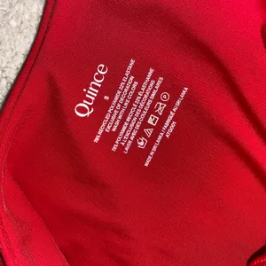 NWT Quince Cherry Red Italian High-Leg Ring Bikini Bottom Women's Size Small thumbnail 7