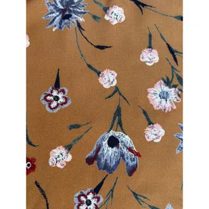 Rust‎ Floral Bandana Scarf Cottagecore Boho Square Neck Scarf Wrap Lightweight thumbnail 5