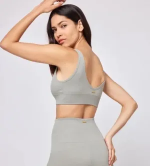 L SPACE Work It Bra Top in Sage Size M/L thumbnail 1