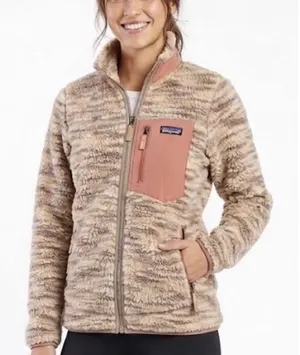 Patagonia Womens Retro Pile Full Zip Fleece Jacket Patterned Beige Size XS⁠ thumbnail 1