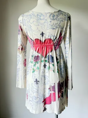 Vintage Y2K Empire Waist Mini Dress Multiple Size M thumbnail 4