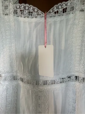 White Lace Trim Cotton Sundress thumbnail 2