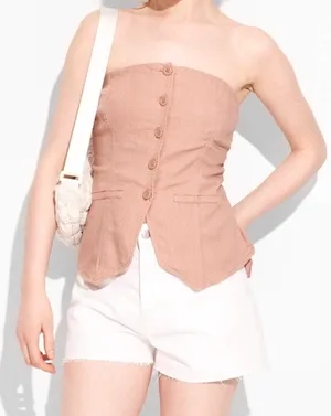 Wild Fable Linen Suiting Tube Top thumbnail 1