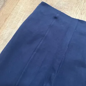 Halara |‎ Navy Blue Snap Ankle High Waisted Pintuck Straight Leg Pants, Size S thumbnail 4