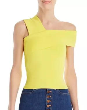Alice and Olivia Arletta Asymmetric Cropped Top thumbnail 1