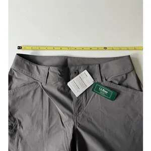 NWT LL Bean Pants Women’s Gray Convertible Shorts Zip Off No Fly Zone 8P thumbnail 5