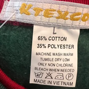 Ktexco Womens Christmas Sweatshirt Green Embroidered santa Snowman Holiday Large thumbnail 3