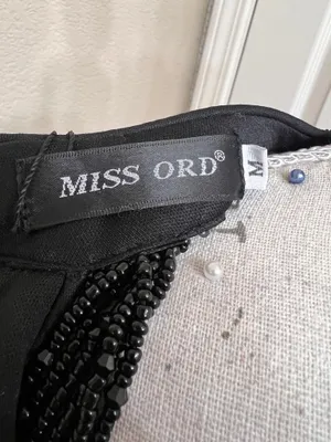 Mis Ord black prom sequin dress size M thumbnail 7