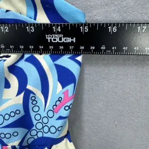 Joy Joy Dress Women's XS Sundress Blue Floral Lightweight Flowy Silky Ruffled thumbnail 5