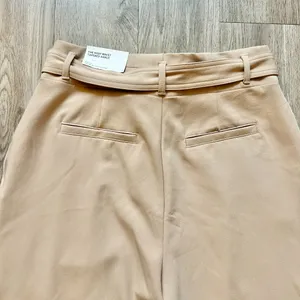 Ann Taylor The High Waisted Tapered Wide Leg Ankle Pants in Tan Size L NWT thumbnail 8