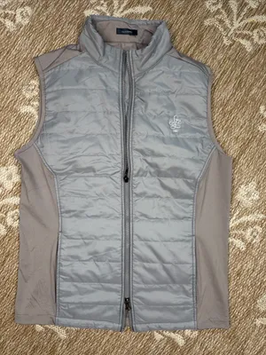 Turtleson Light Gray Quilted Vest with Stretch Side Panels Size M thumbnail 1