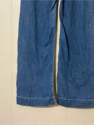 American Eagle Super High Rise Baggy Wide Leg Jeans Womens 00 Light Wash thumbnail 8