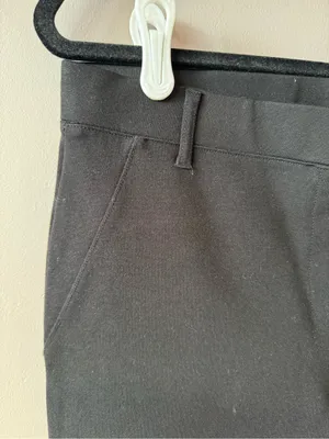Quince Women’s Black Ultra-Stretch Ponte Straight Leg Pants Size Medium thumbnail 3