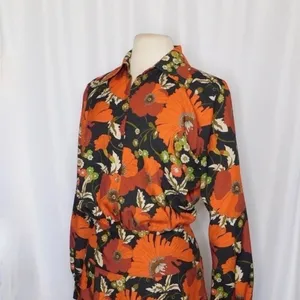 Revolve DODO BAR OR Natasha Dress Genia Floral‎ Retro Print Size 46 US Size 10 thumbnail 7
