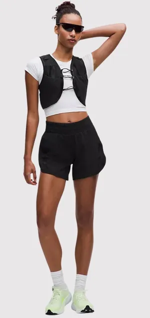 Lululemon Womens Shorts Black Track That High Rise Lined Athletic Stretch Size 4 thumbnail 1