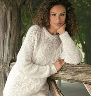 Soft Surroundings Ivory Soft Fuzzy Narcissa Crew Neck Sweater XL thumbnail 1