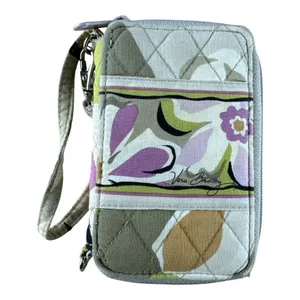 Vera Bradley Retired Portobello Road Quilted Floral Wristlet Wallet Purple Phone thumbnail 4