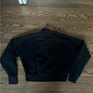 Reformation jeans black quarter zip jumper sweatshirt top size small thumbnail 4