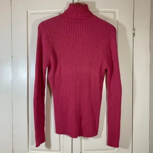 LL Bean Pink 100% Merino Wool Ribbed Turtleneck Sweater XL Regular 0RH25 Preppy thumbnail 2