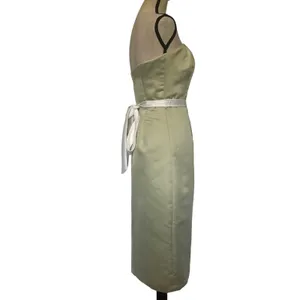 Alfred Sung Duchess Strapless Dress Sz 4 HOCO Y2K Wedding Guest Satin Prom thumbnail 6