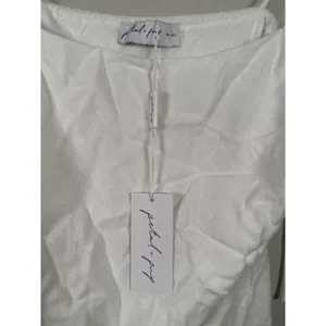 Petal & Pup New Sawyer Mini Dress White Size Large Tie Strap Linen‎ Blend Lined thumbnail 7