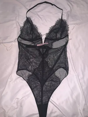 Victoria's Secret Black Lace Teddy Bodysuit thumbnail 2