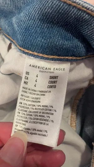 American Eagle Outfitters Distressed Mom Jeans Straight Light Wash Denim 4 thumbnail 3