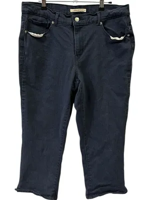 Levis Blue Classic Capri High Waist Lightweight Stretch Jeans Womens 12 31 Waist thumbnail 1