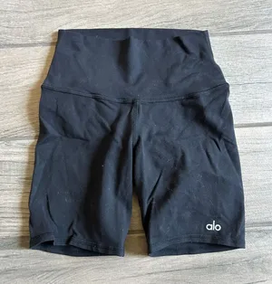 ALO Yoga Black High-Rise Bike Shorts thumbnail 1