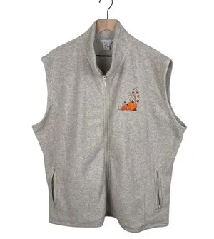 Vintage Tri-Mountain Fleece Vest Women's Size 3XL Beige Pumpkin Embroidered Fall thumbnail 1