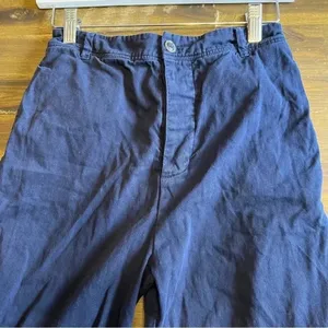 Xirena Navy Blue Thatcher Pants Button Fly Straight Leg Relaxed XS Boyfriend thumbnail 4