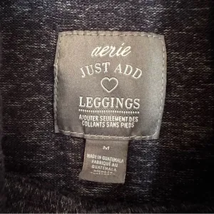 Aerie Just Add Leggings Cowl Neck Tunic Top Women's‎ Medium Heather Blue Casual thumbnail 3