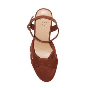 NWT A New Day Womens Riah Platform Heels 88075197 Brown 11M thumbnail 3