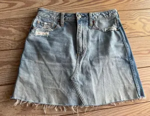 Abercrombie & Fitch Zoe Natural Rise Vintage A-Line Denim Skirt Size 25/0 thumbnail 1