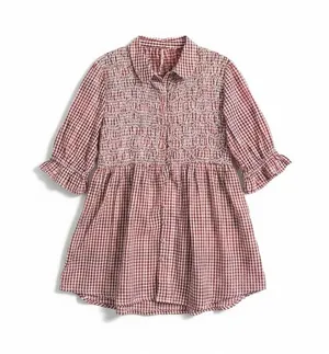 Free People Charlotte Gingham Tunic‎ Women XS Red White NEW Smocked Boho thumbnail 1